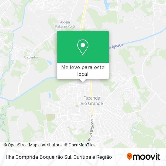 Ilha Comprida-Boqueirão Sul mapa