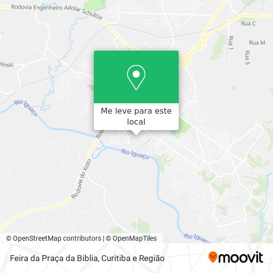 Feira da Praça da Biblia mapa