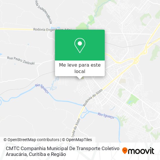 CMTC Companhia Municipal De Transporte Coletivo Araucária mapa
