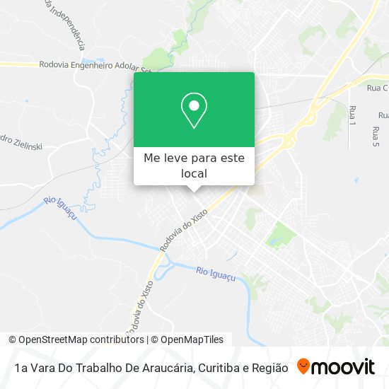 1a Vara Do Trabalho De Araucária mapa