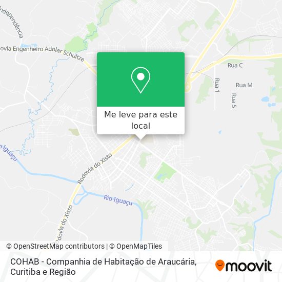 COHAB - Companhia de Habitação de Araucária mapa
