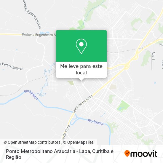 Ponto Metropolitano Araucária - Lapa mapa