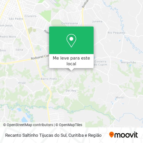 Como chegar até Recanto Saltinho Tijucas do Sul em São José Dos Pinhais