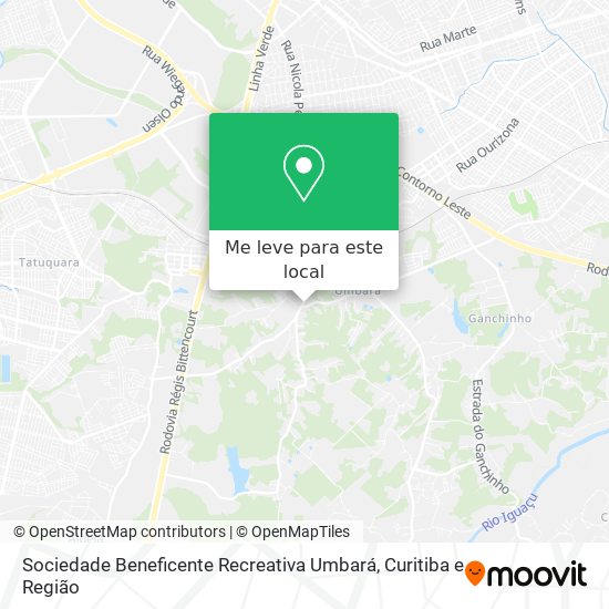 Sociedade Beneficente Recreativa Umbará mapa