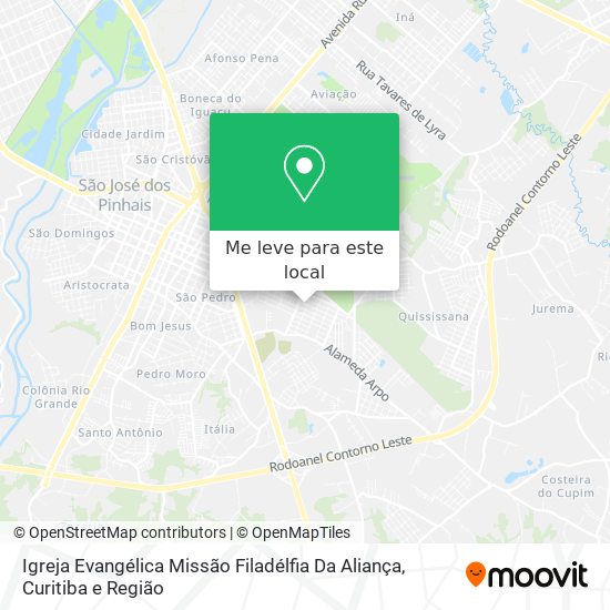 Igreja Evangélica Missão Filadélfia Da Aliança mapa