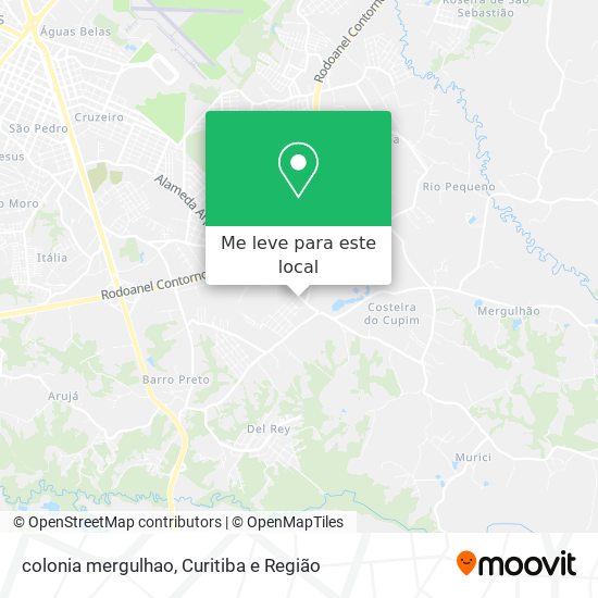 colonia mergulhao mapa