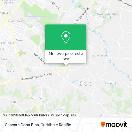 Chacara Dona Bina mapa