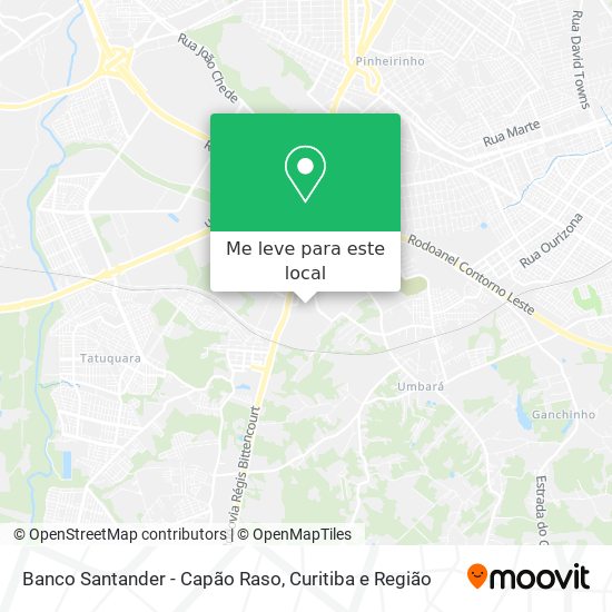 Banco Santander - Capão Raso mapa