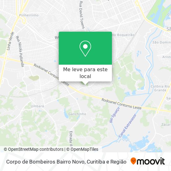 Corpo de Bombeiros Bairro Novo mapa