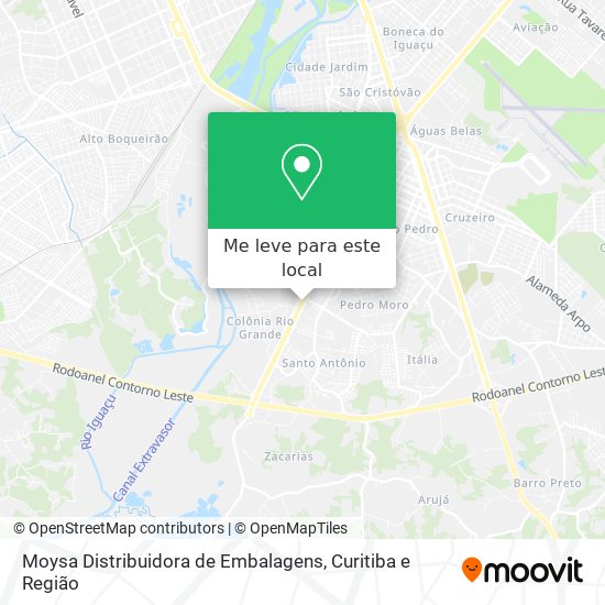 Moysa Distribuidora de Embalagens mapa
