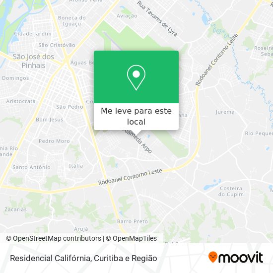 Residencial Califórnia mapa