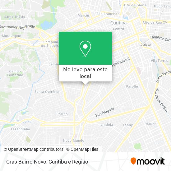 Cras Bairro Novo mapa