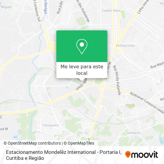 Estacionamento Mondelēz International - Portaria I mapa