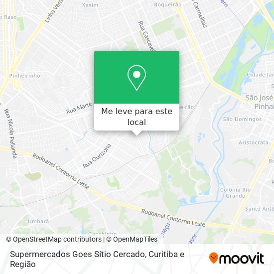 Supermercados Goes Sítio Cercado mapa