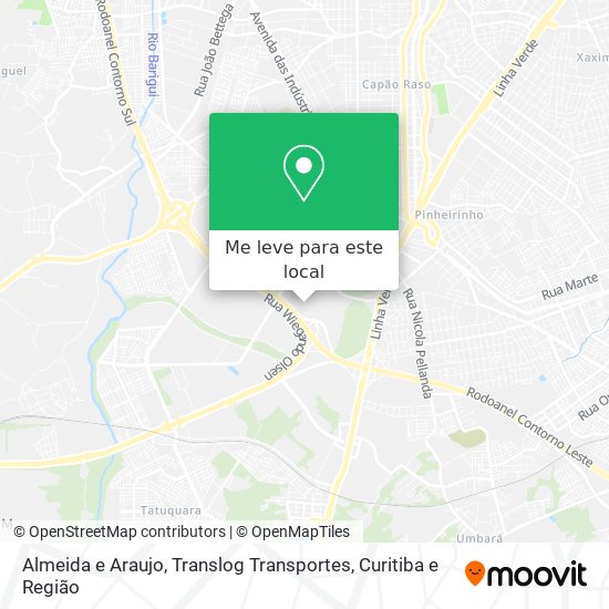 Almeida e Araujo, Translog Transportes mapa