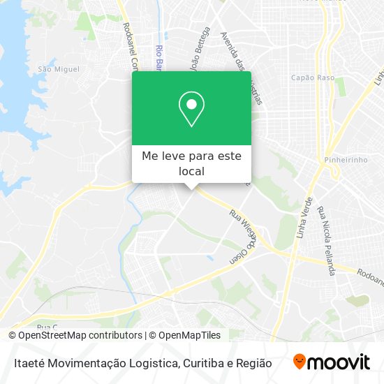 Itaeté Movimentação Logistica mapa