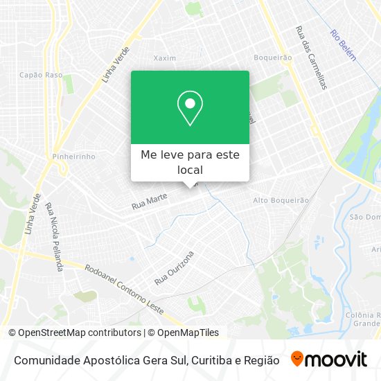 Comunidade Apostólica Gera Sul mapa