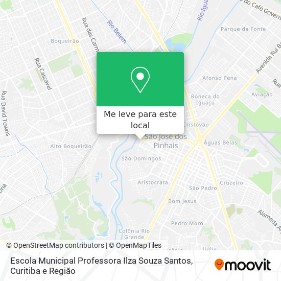 Escola Municipal Professora Ilza Souza Santos mapa