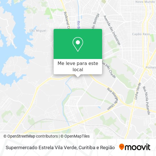 Supermercado Estrela Vila Verde mapa