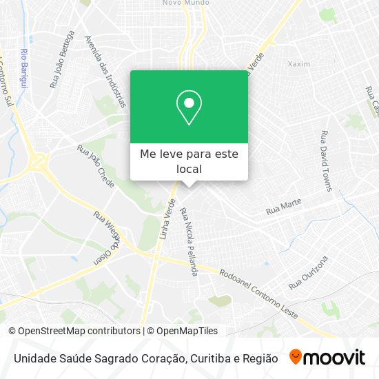 Unidade Saúde Sagrado Coração mapa