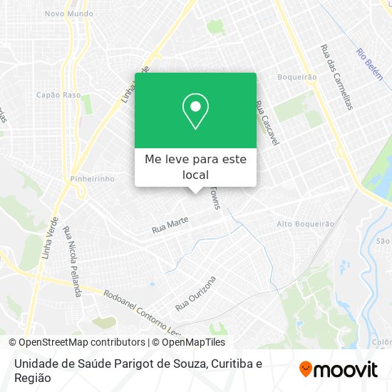 Unidade de Saúde Parigot de Souza mapa