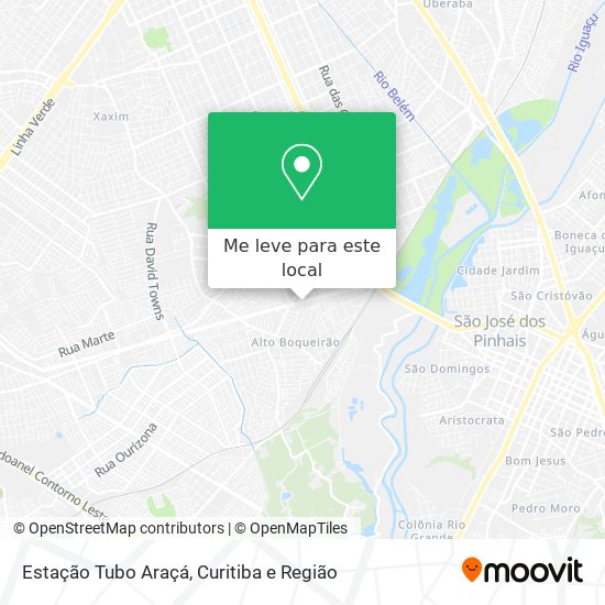 Estação Tubo Araçá mapa
