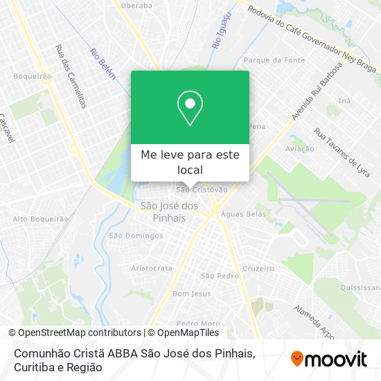 Comunhão Cristã ABBA São José dos Pinhais mapa