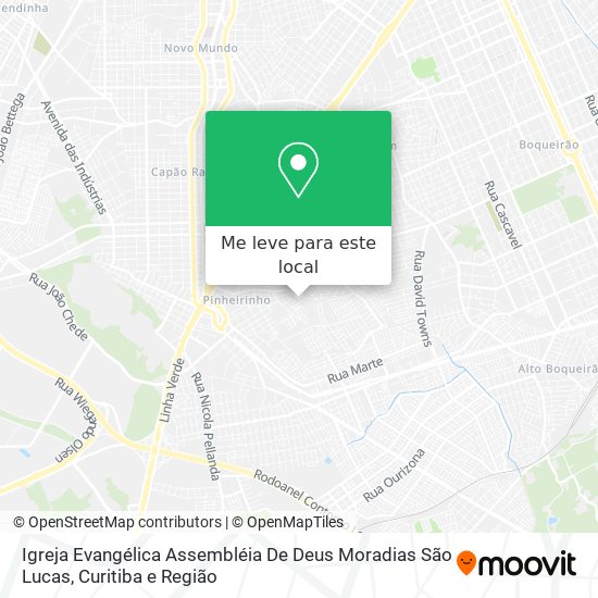 Igreja Evangélica Assembléia De Deus Moradias São Lucas mapa