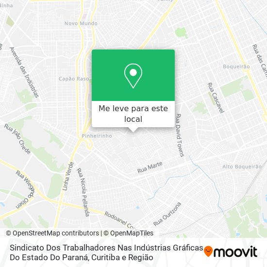 Sindicato Dos Trabalhadores Nas Indústrias Gráficas Do Estado Do Paraná mapa