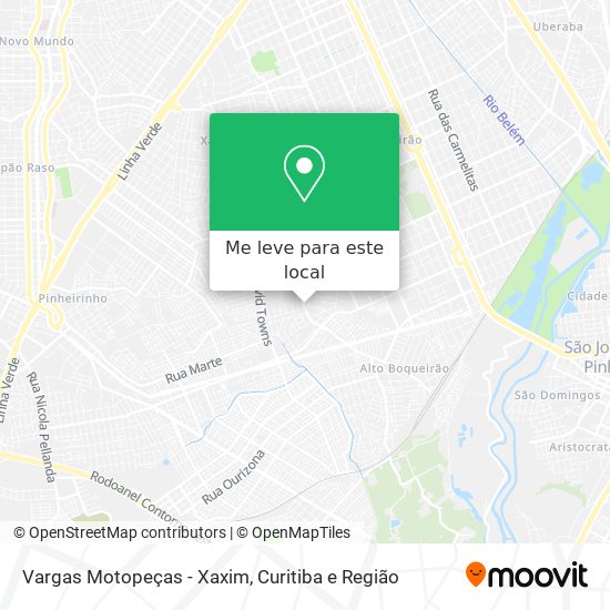 Vargas Motopeças - Xaxim mapa