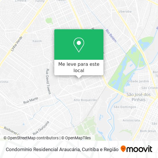 Condomínio Residencial Araucária mapa