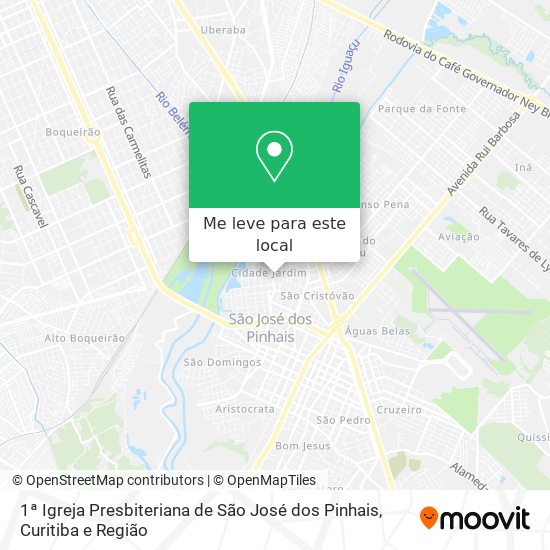 1ª Igreja Presbiteriana de São José dos Pinhais mapa