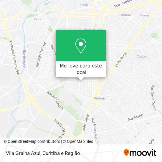 Vila Gralha Azul mapa
