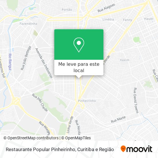 Restaurante Popular Pinheirinho mapa