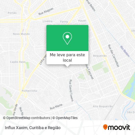 Influx Xaxim mapa