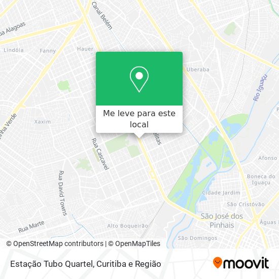 Estação Tubo Quartel mapa