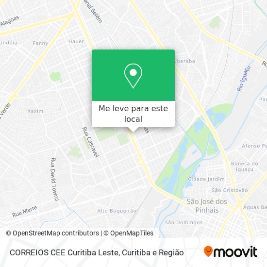 CORREIOS CEE Curitiba Leste mapa