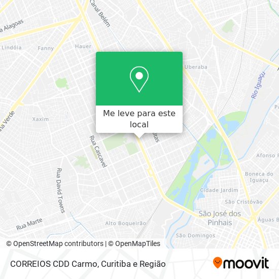 CORREIOS CDD Carmo mapa