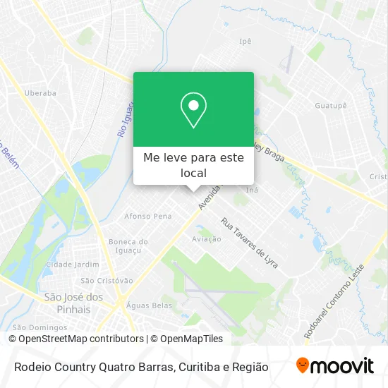 Rodeio Country Quatro Barras mapa