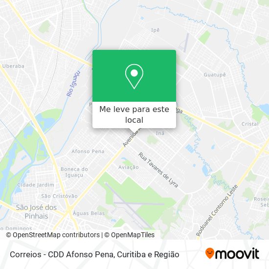 Correios - CDD Afonso Pena mapa