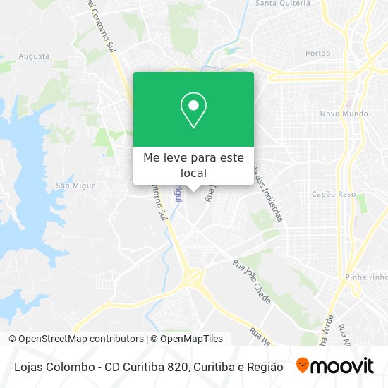 Lojas Colombo - CD Curitiba 820 mapa