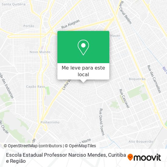 Escola Estadual Professor Narciso Mendes mapa