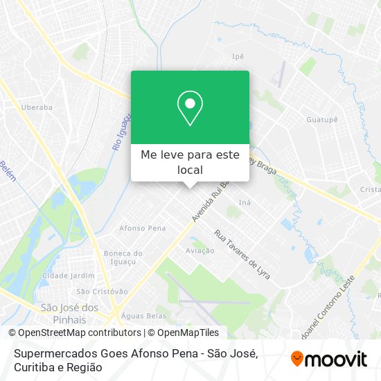 Supermercados Goes Afonso Pena - São José mapa