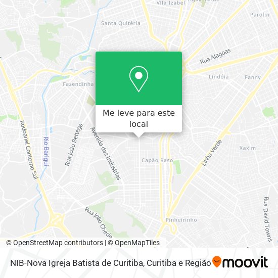 NIB-Nova Igreja Batista de Curitiba mapa