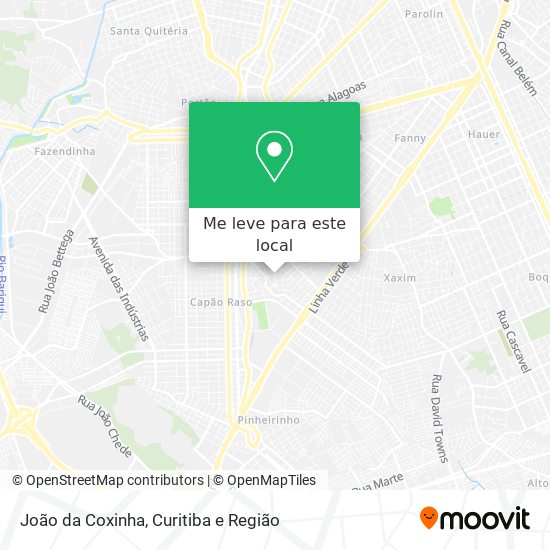 João da Coxinha mapa
