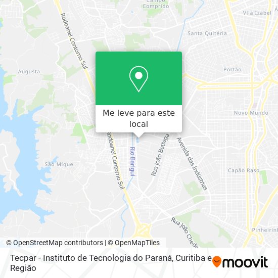 Tecpar - Instituto de Tecnologia do Paraná mapa