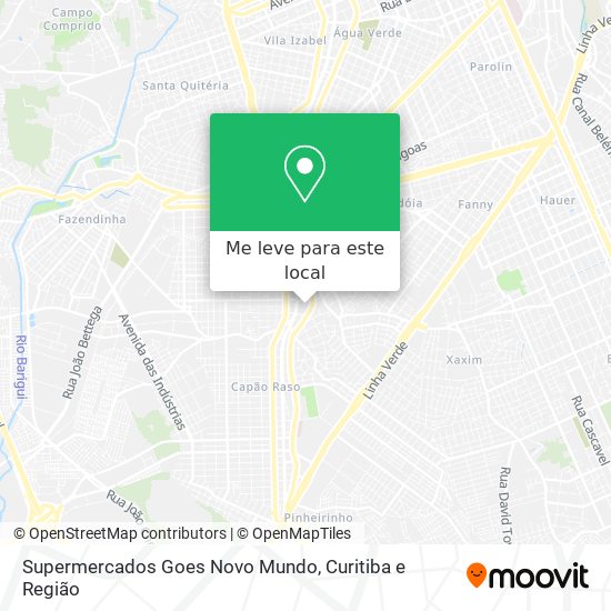 Supermercados Goes Novo Mundo mapa