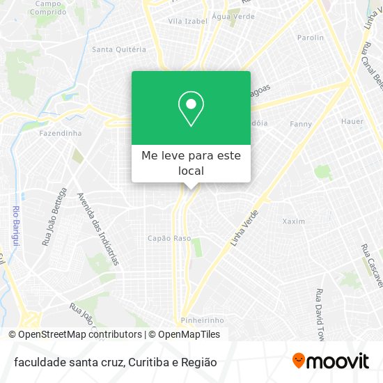 faculdade santa cruz mapa