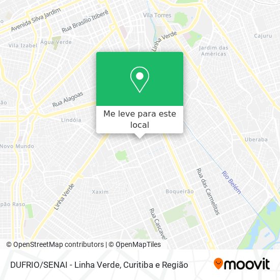 DUFRIO/SENAI - Linha Verde mapa