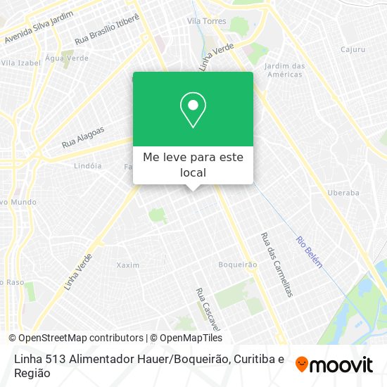 Linha 513 Alimentador Hauer / Boqueirão mapa